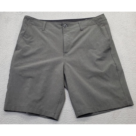 Volcom Surf & Turf Shorts Mens Gray Classic Fit 4 Way Stretch Slash Pockets - Picture 1 of 8